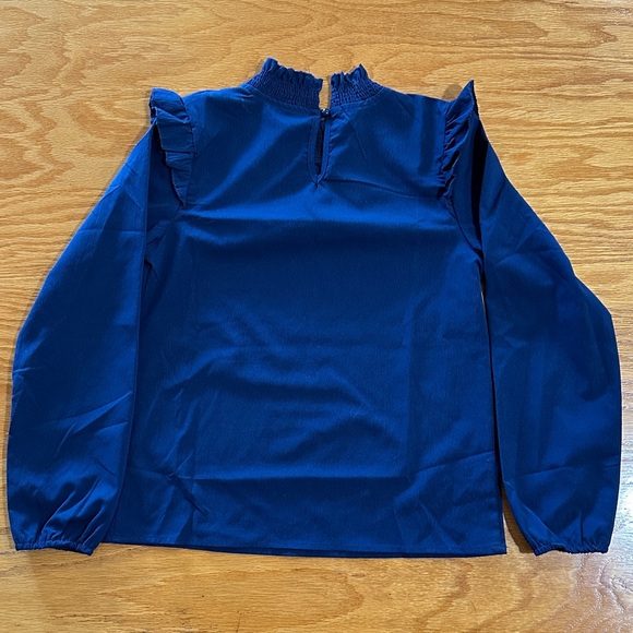 Amazon Kids Navy Ruffle Top - Picture 2 of 5